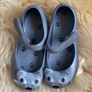 Mini Melissa Silver Glitter Play Condition Sz 10